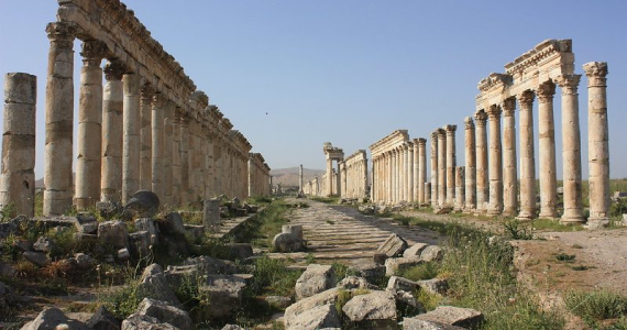 Roman Colonnade Against 