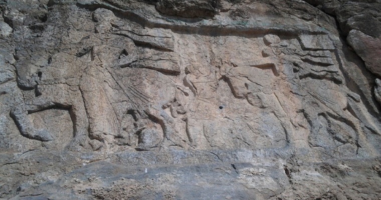سنگ نگاره ساسانی خان تختی